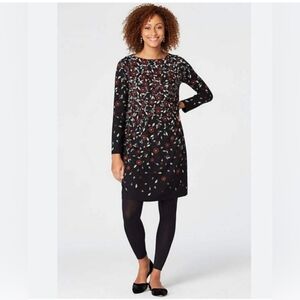 J. Jill Wearever‎ Collection Long Sleeve Floral Print Dress Size Large Tall